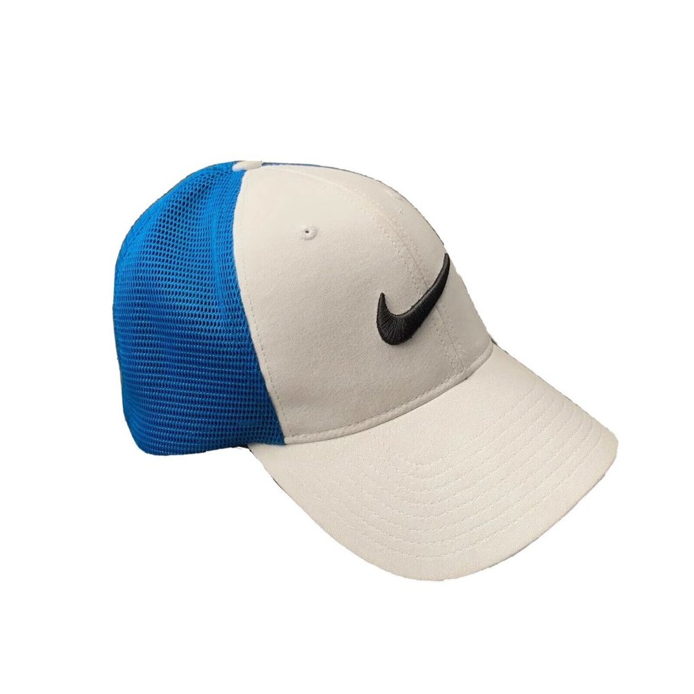 Nike Golf Flex Fit Embroidered White/Blue Mesh M/L - A Golfer’s Stocking Stuffer
